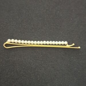 Gold Hair Clip with Beads